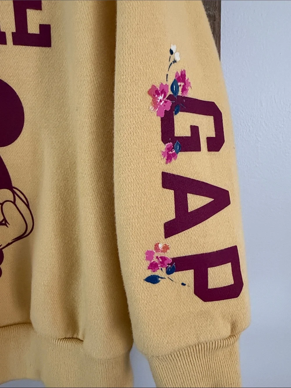 GAP Yellow Minnie Mouse Hooded Sweatshirt with Ear Details
